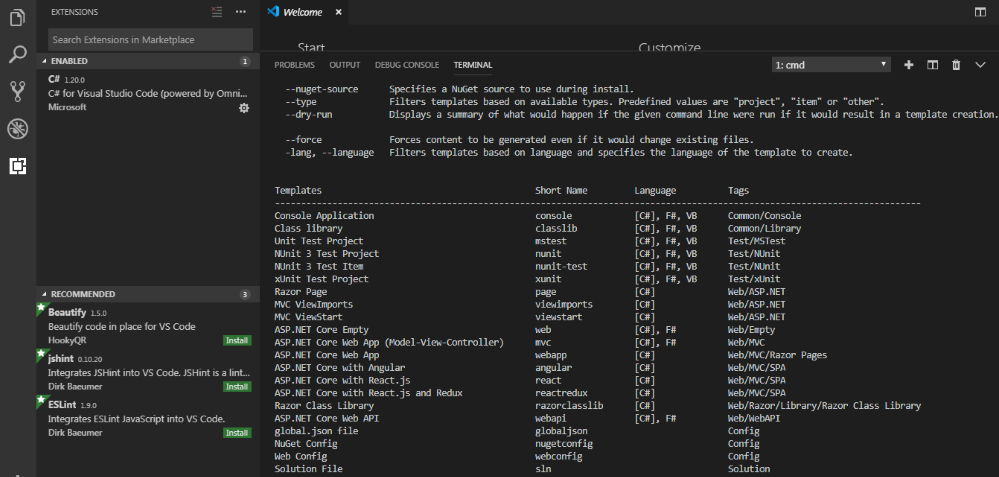 net core mvc visual studio code tutorial